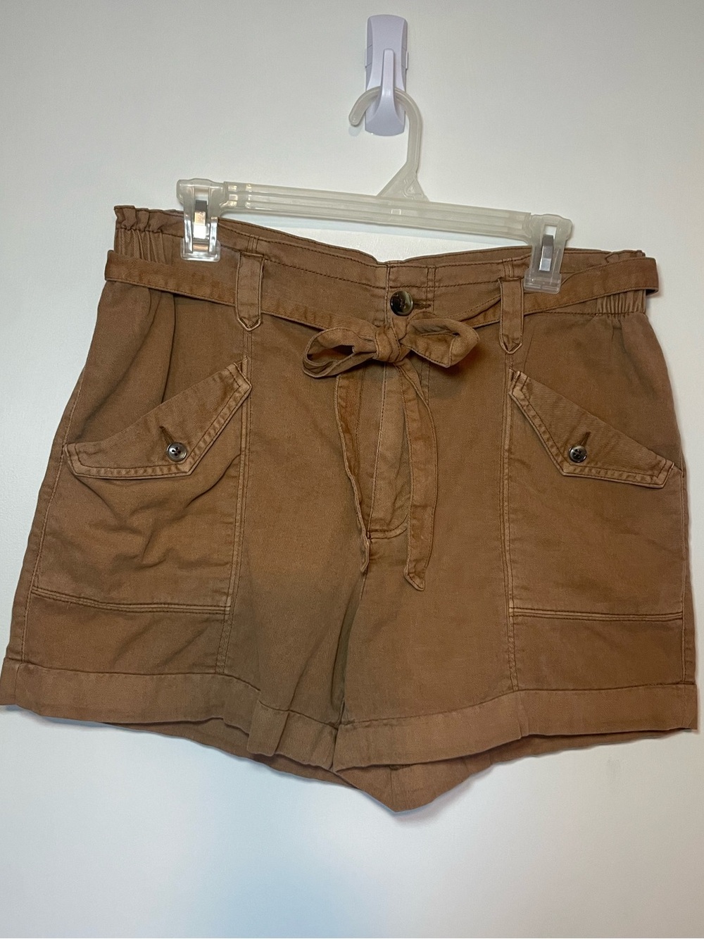 Old Navy Brown Tie-Waist Cargo Shorts